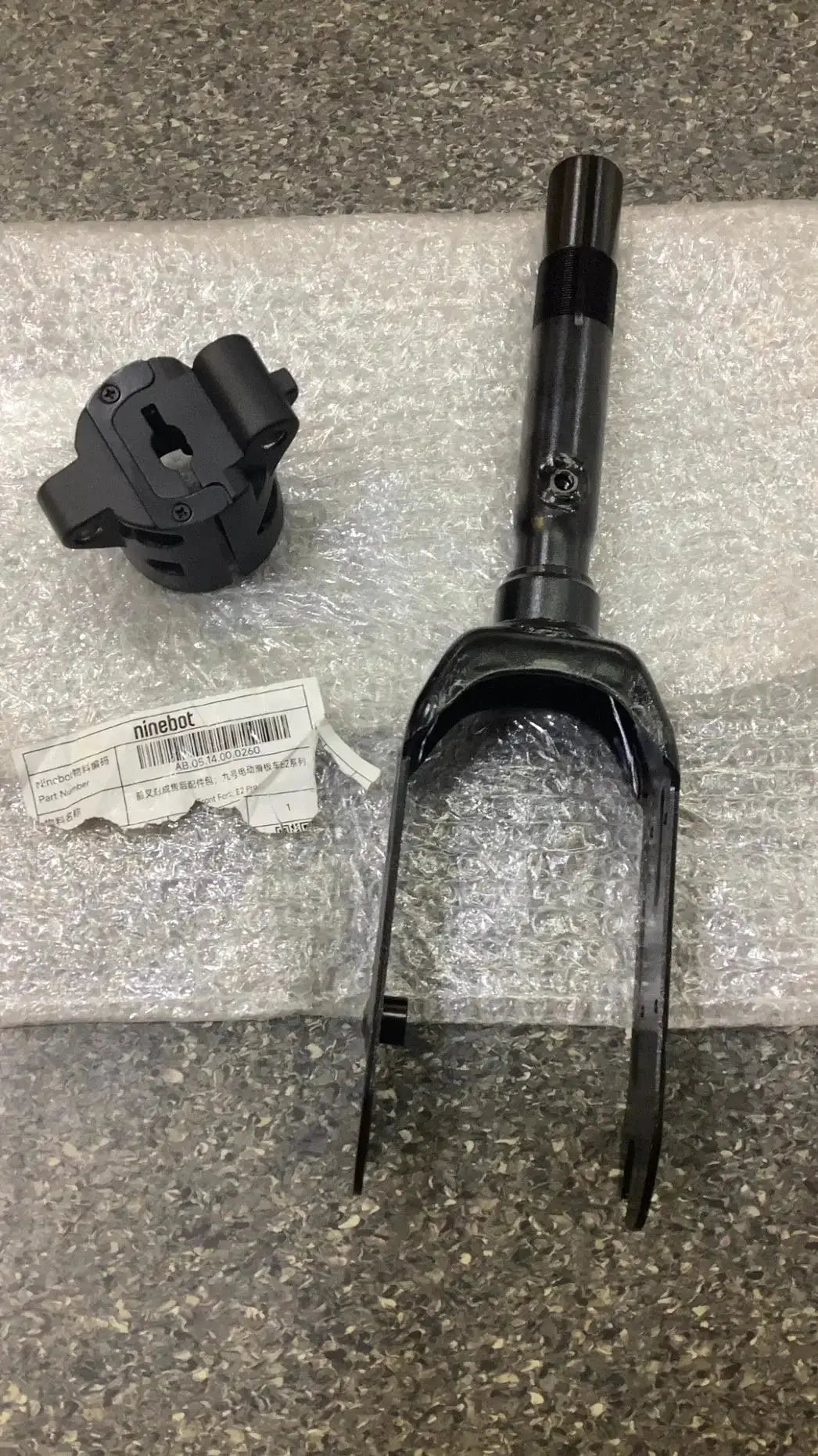 Front Fork Assembly Aftermarket Parts Kit; Ninebot E2 Series Electric Scooter by Technocity CIN7