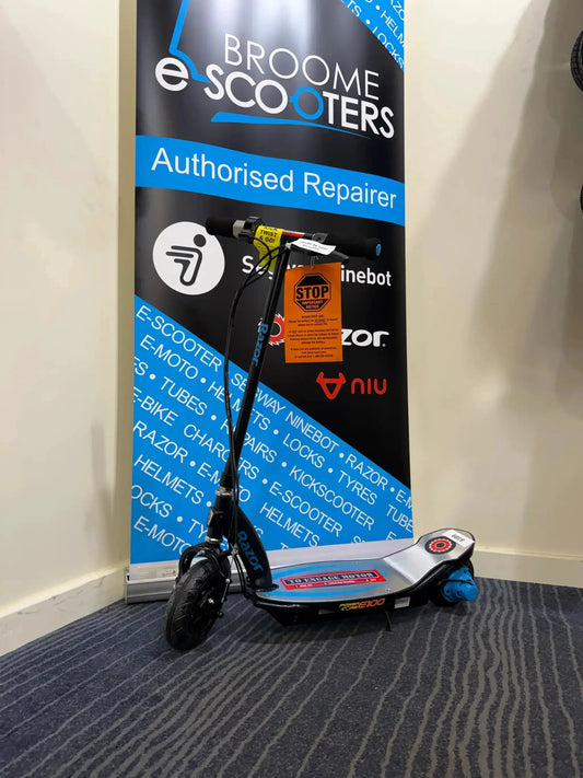 Razor Power Core E100 Electric Scooter - Blue Aluminium Deck by The Brand Exchange Pty Ltd