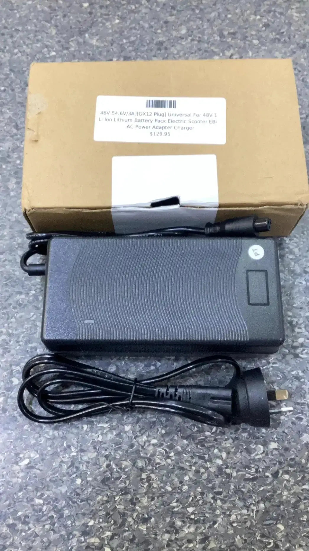 [48V-54.6V/3A][GX12 Plug] Universal For 48V 13S Li-Ion Lithium Battery Pack Electric Scooter EBike AC Power Adapter Charger by Polartech