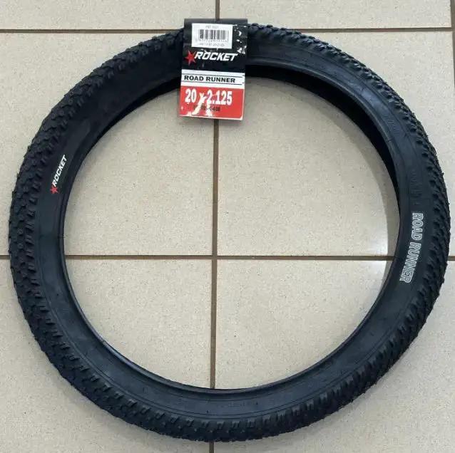 Rocket 20x2.125 Knobbly Road Runner Bike Tyre with Durable Wire Bead for All-Terrain Riding by Cyclemotion