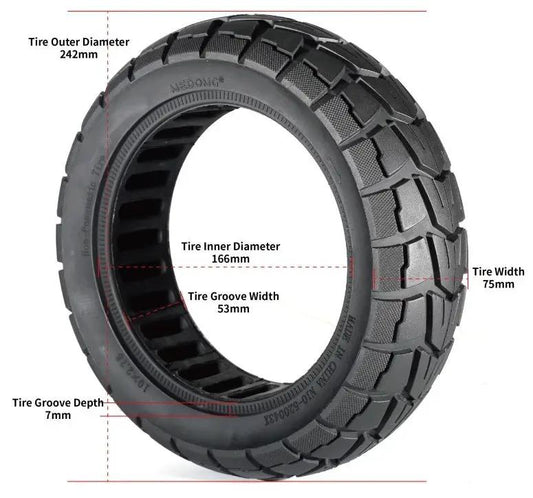 Escooter Nedong 10x2.75 (i53mm) Solid Lined Honeycomb Tyre by Cyclemotion