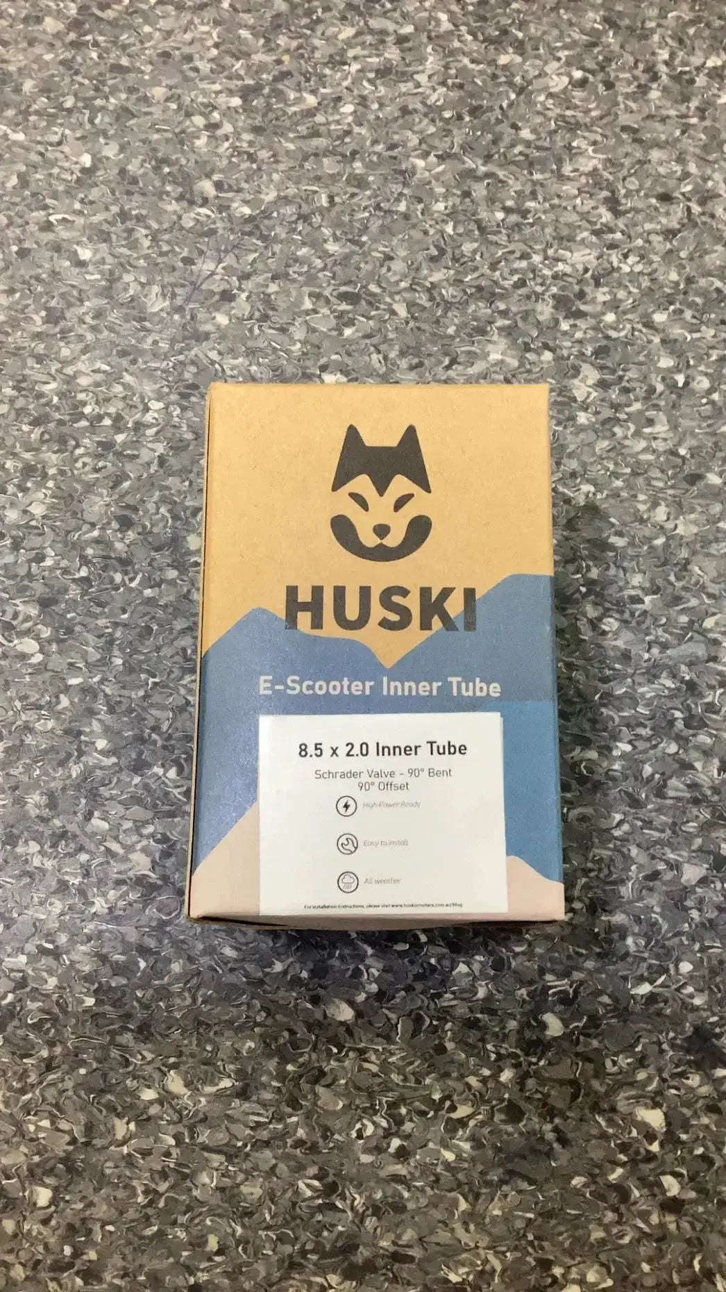 Huski E-scooter Tube 8.5" x 2" BV 90º Offset 90º (Fits 9.5x2.3) by Cyclemotion
