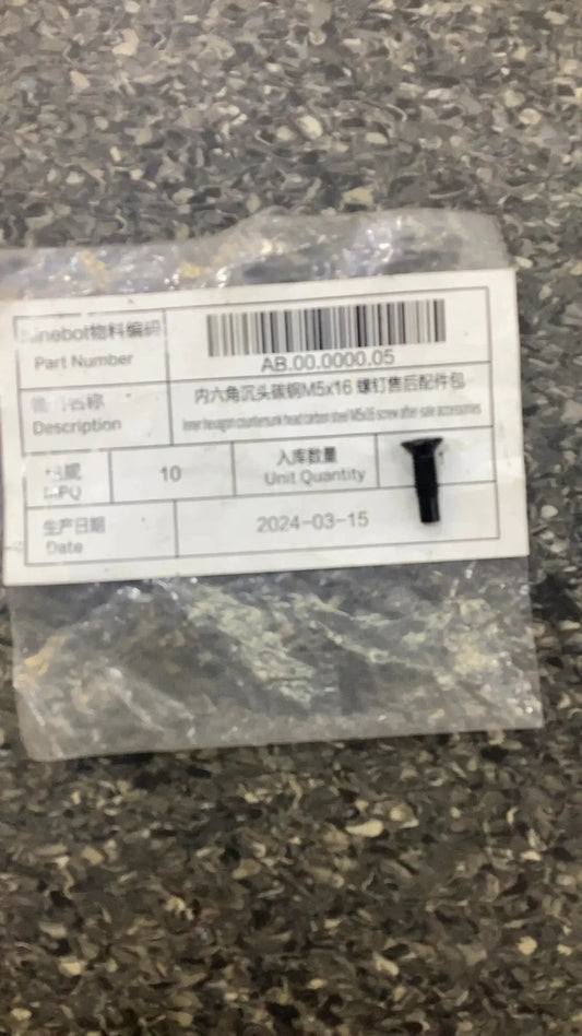 D series/F series/F2 series/P65A/P100SE Hexagon countersunk head carbon steel M5x16 screw by Technocity CIN7