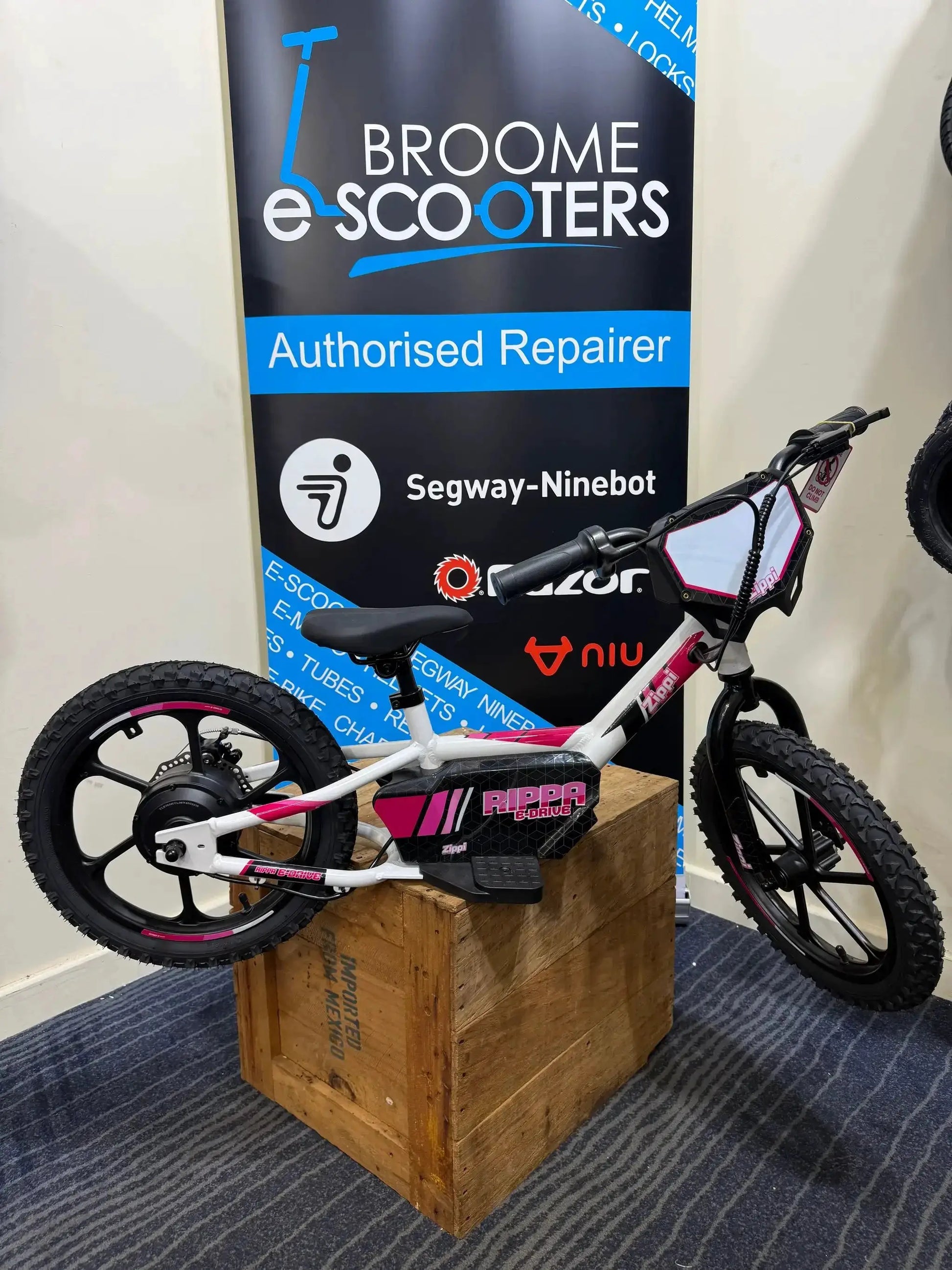 Zippi Rippa e-Drive 16" Kids Balance Bike - Pink by Zippi Balnce Bikes